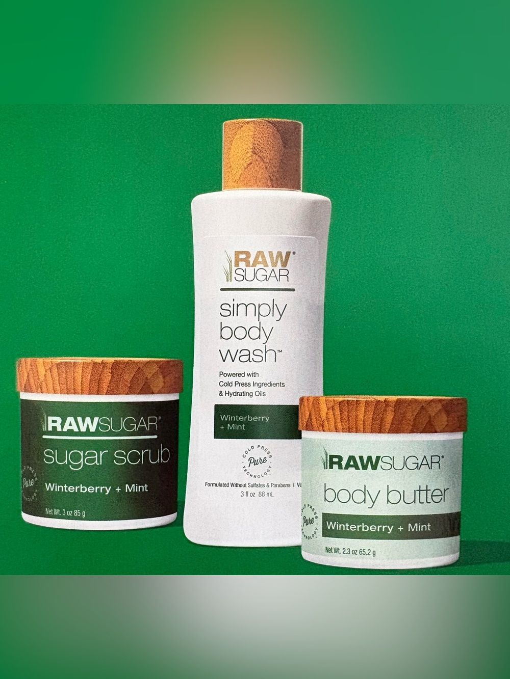 Raw Radiance Winterberry + Mint Gift Set, Brand New in Box